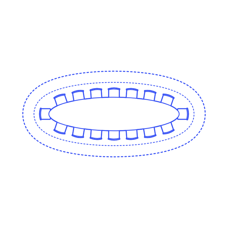 Layouts Dining Rooms Oval Casual X Large Icon Svg Vector Free Vectors